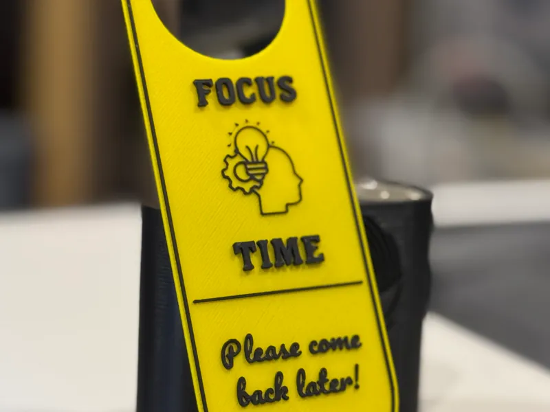 Door Sign: Focus Time