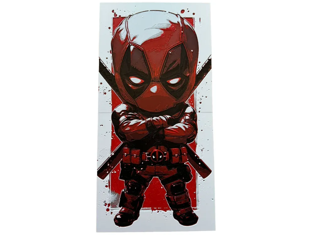 Chibi Deadpool - 2 Panel Hueforge - 200x400mm