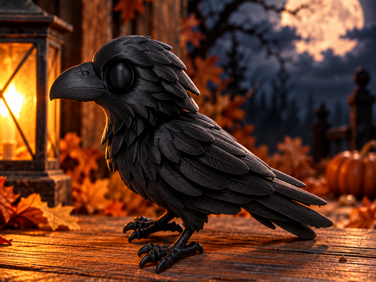 Cute Raven – Spooky Halloween Bird 3D model