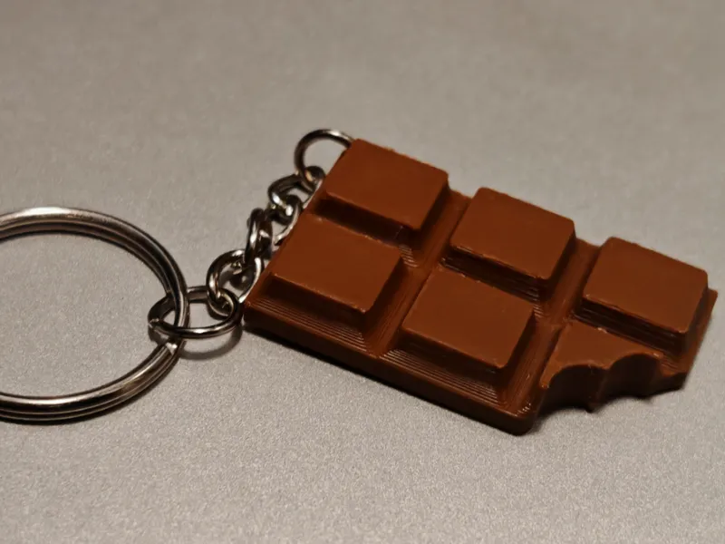 Bar of chocolate keyring