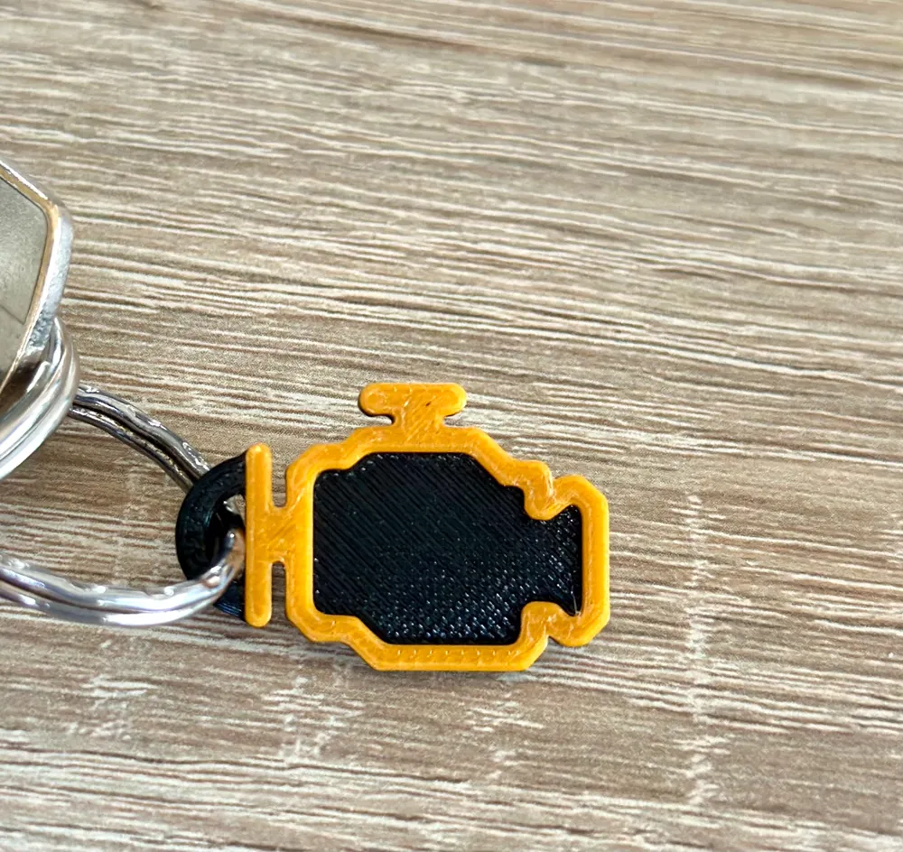 Keychain Check Engine Check engine keychain vehicle keyring by 3Dcrabi MakerWorld: Download ...