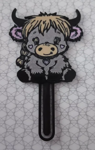 highland cow bookmark