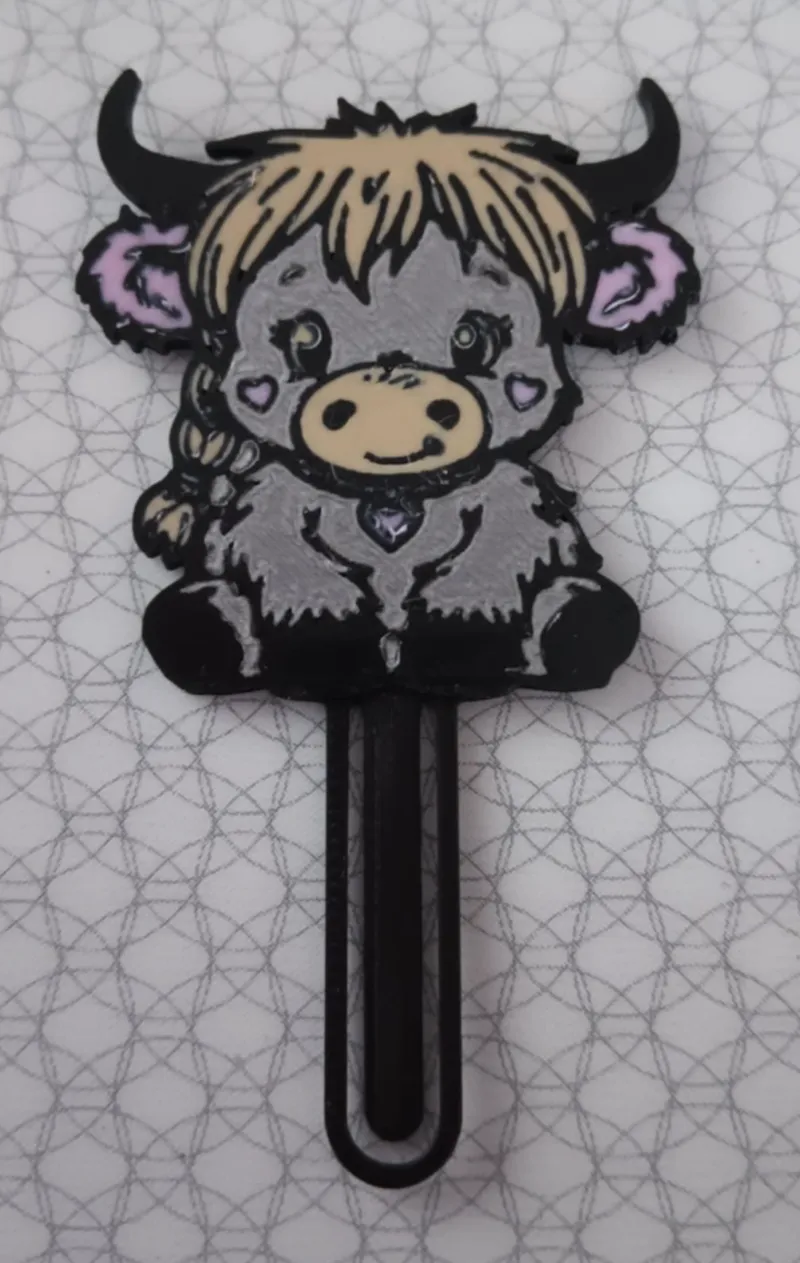 highland cow bookmark