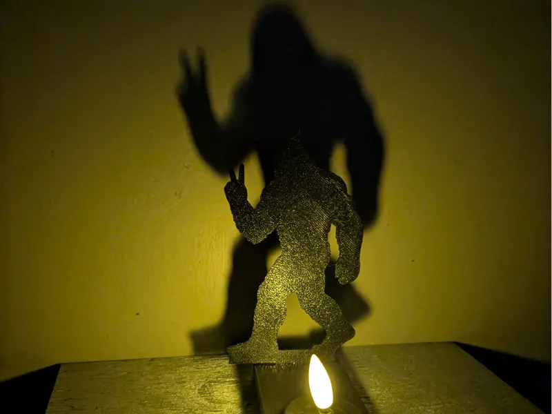 Bigfoot Shadow Art Tealight Holder