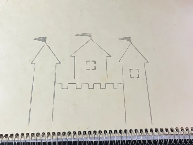 Simple castle stencil 