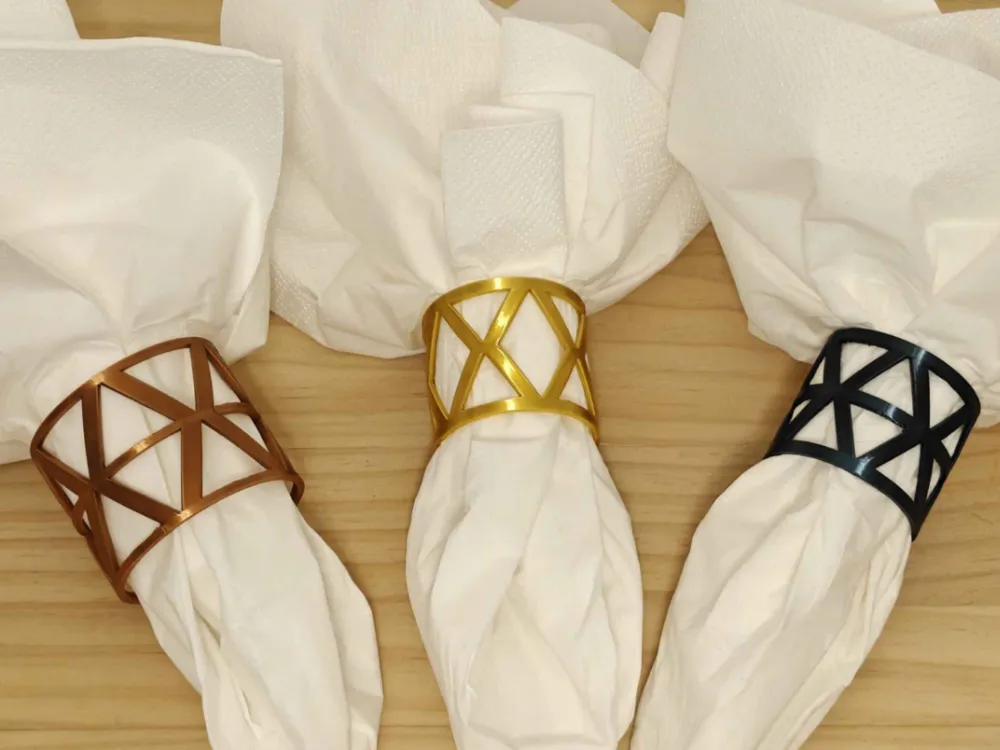 Accesorio para filamento: Geometric Napkin Rings. Referencia del modelo original.