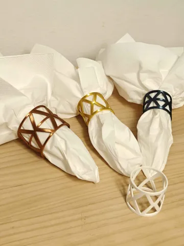 Accesorio para filamento: Geometric Napkin Rings — vista de referencia 2