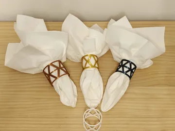 Accesorio para filamento: Geometric Napkin Rings — vista de referencia 3