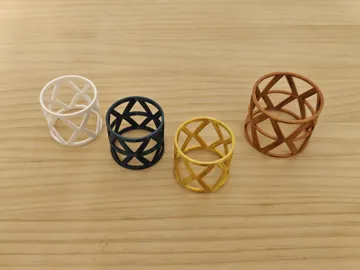 Accesorio para filamento: Geometric Napkin Rings — vista de referencia 5