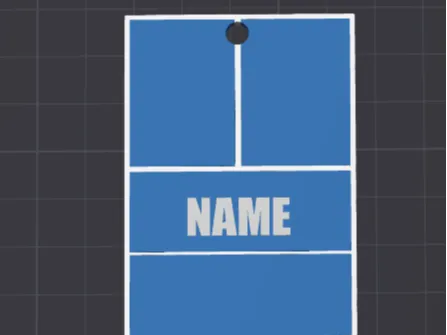 Pickleball Court Bag Tag
