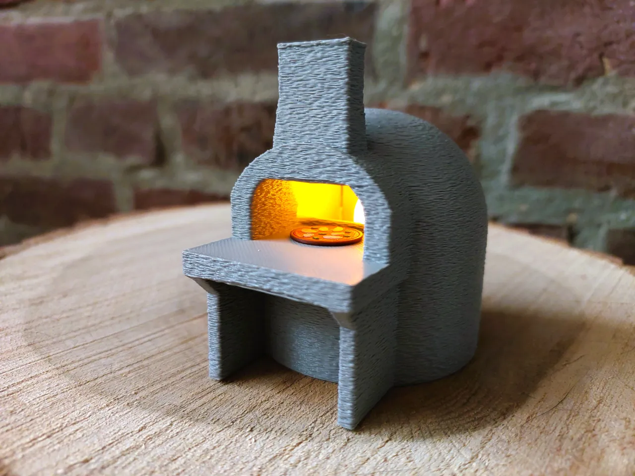 Pizza Oven LED Tea Light Holder + Miniatures view 3