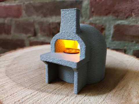 Pizza Oven LED Tea Light Holder + Miniatures view 3