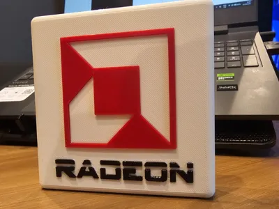 Placa decorativa AMD Radeon 
