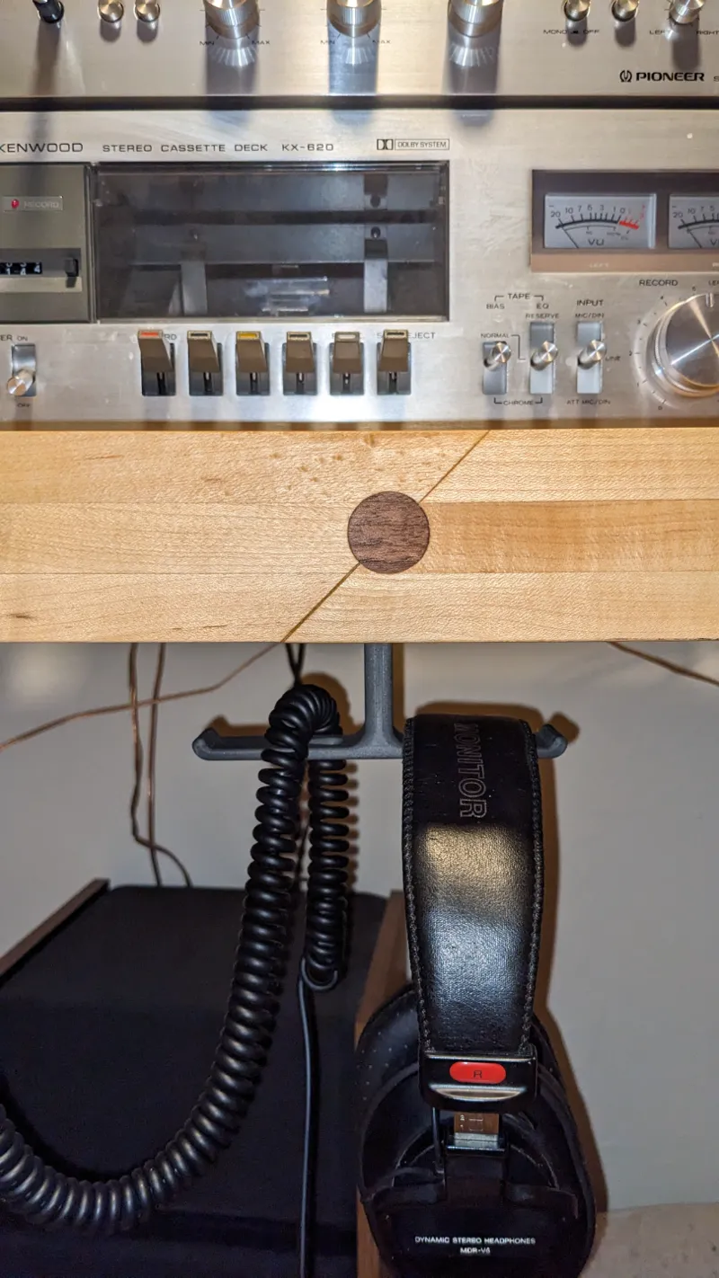 Under-Desk Dual Headphone Hanger