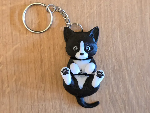 Alley cat kitty flexi keychain