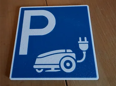 Parking Sign for Robotic Lawnmower