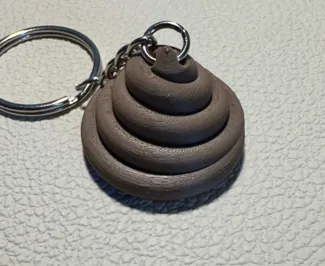 Spiral poop keychain