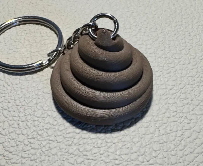 Spiral poop keychain