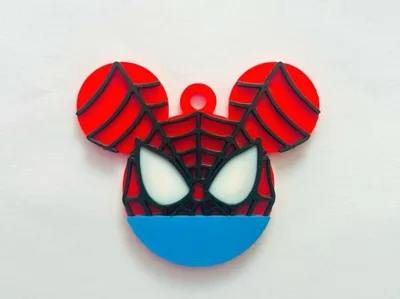 Keychain/Christmas tree ornament - Spiderman