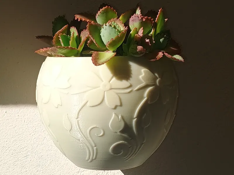 Wall Mount Plant Pot "Sunflower"