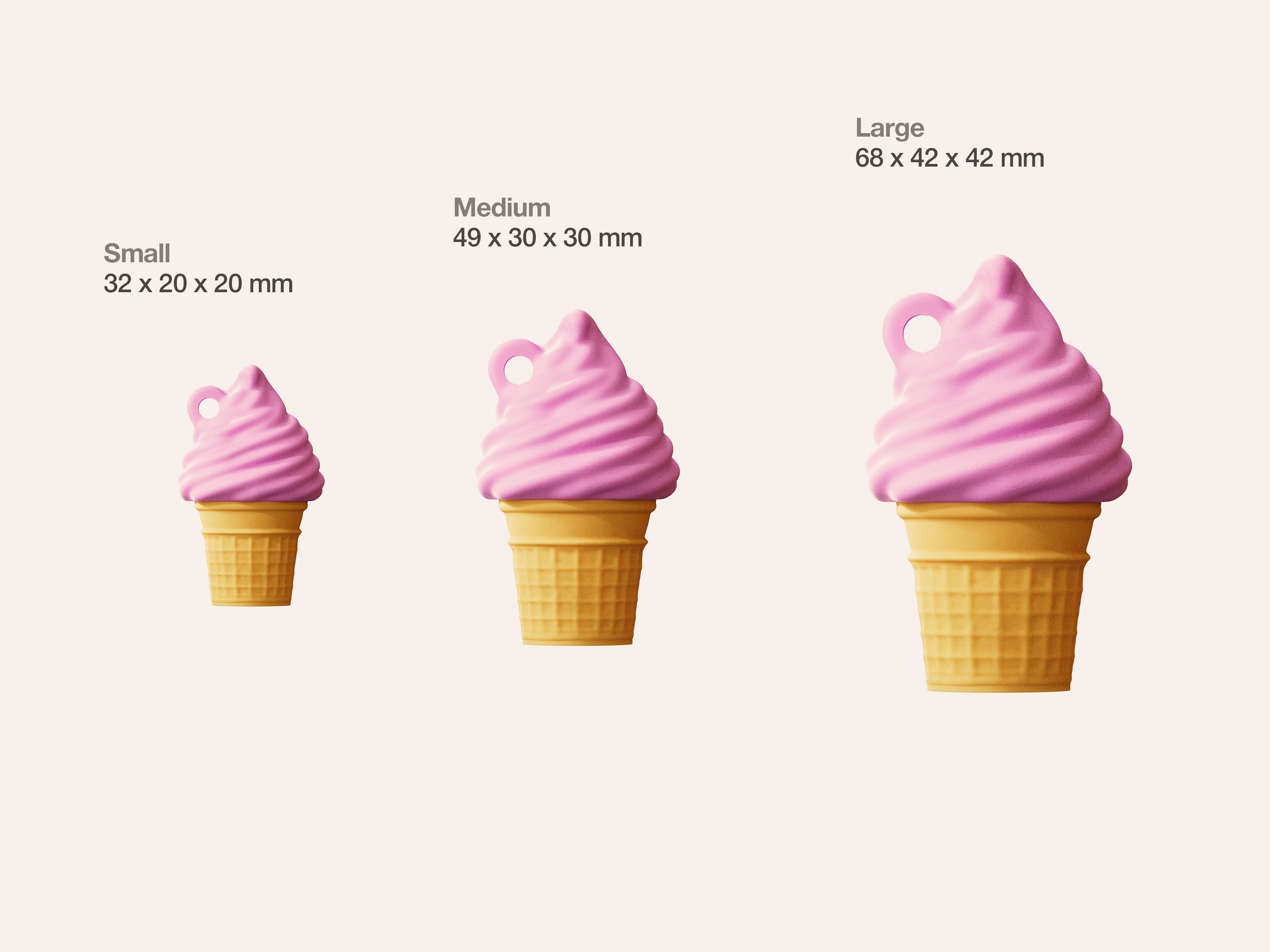 Llavero contenedor helado — imagen 3 de impresión 3D