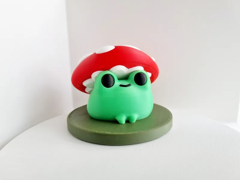 Frosch mit Pilzkopf