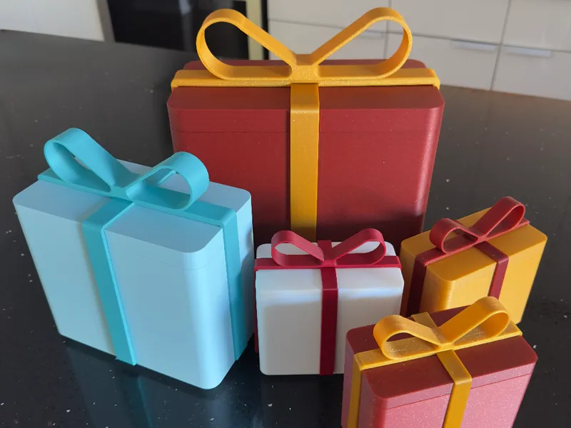 Gift Boxes - Tall, with ribbon and bow