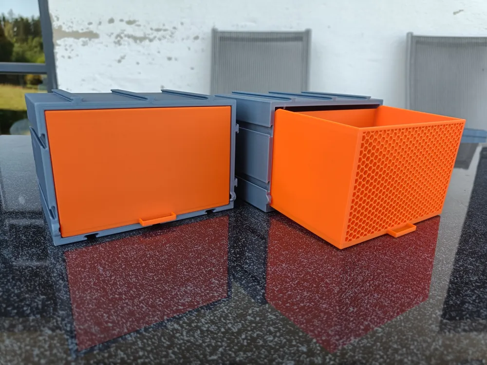 Strong modular Storage Box Drawers on Rails - Free 3D Print Model ...