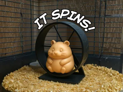 Chonky Hamster Running Wheel - Fully Spinning