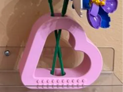 Heart Shaped LEG0 Flower Vase
