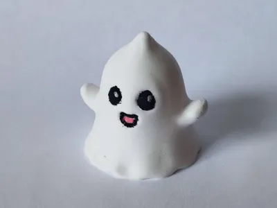 Cute Halloween Ghost no supports–  Paintable