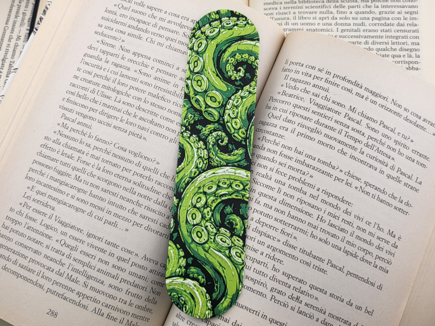 Bookmark Green Tentacle|Kraken Book Marker - 1