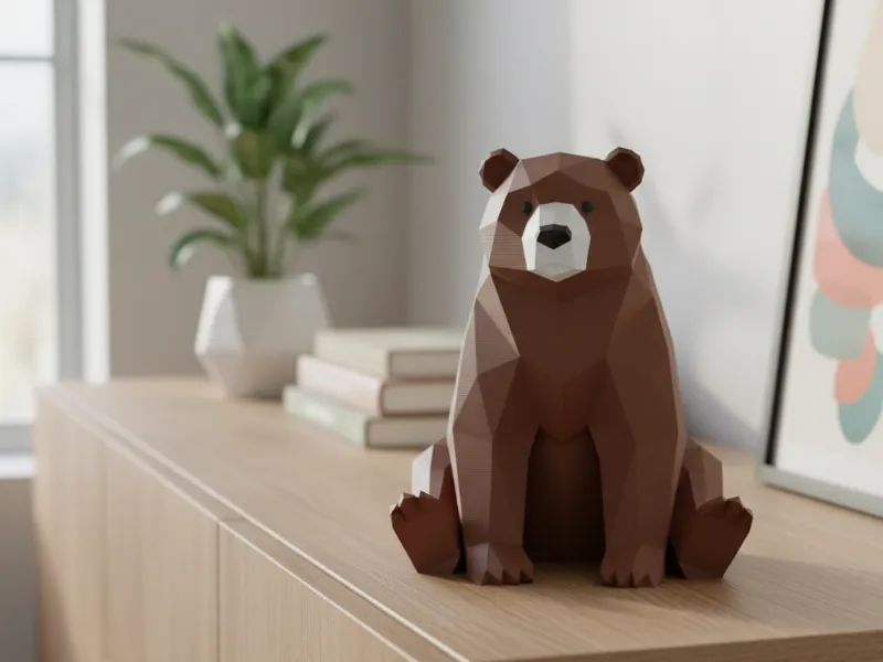 Low Poly Bär – Moderne Deko-Figur