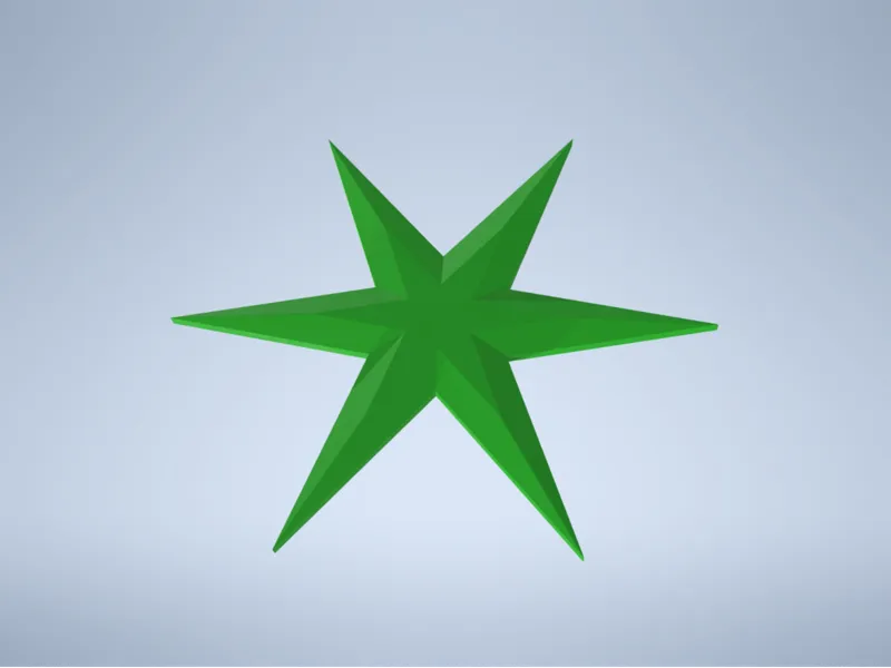 Glow 6 point star