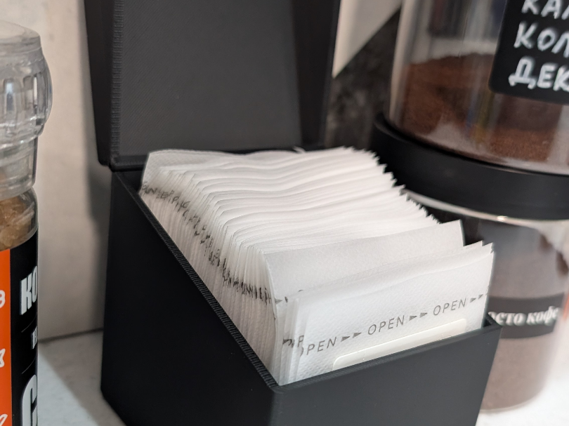 Coffee Drip Bag Box with a lid (parametric)