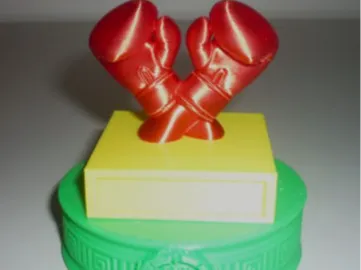 Red Boxing trophy 