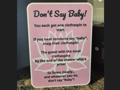 Don't Say Baby - Baby Shower Game - Light Box