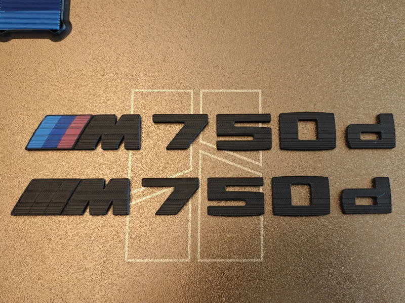 BMW M750d Emblems Set