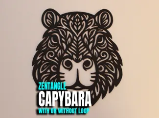 Zentangle Capybara | Wall art
