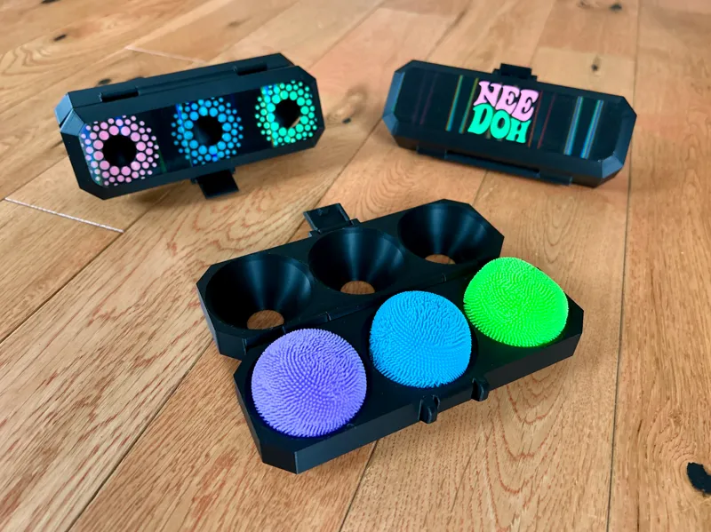 NeeDoh Teenie Fuzz Ball 3-pack Case