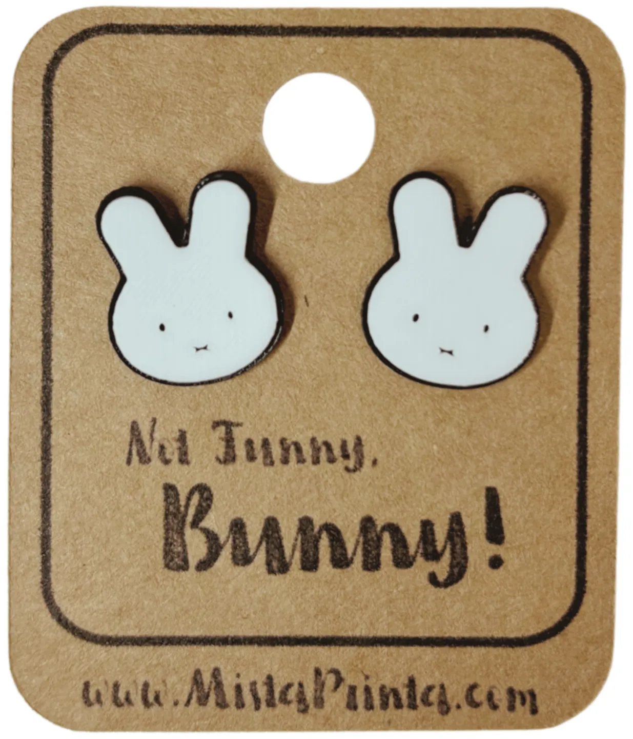 No Funny Bunny! earrings view 3