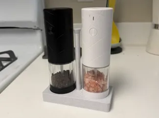 Electric salt and pepper mill grinder stand 