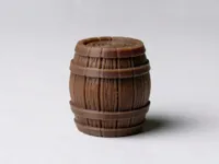 (original) Wooden barrel - Quick print