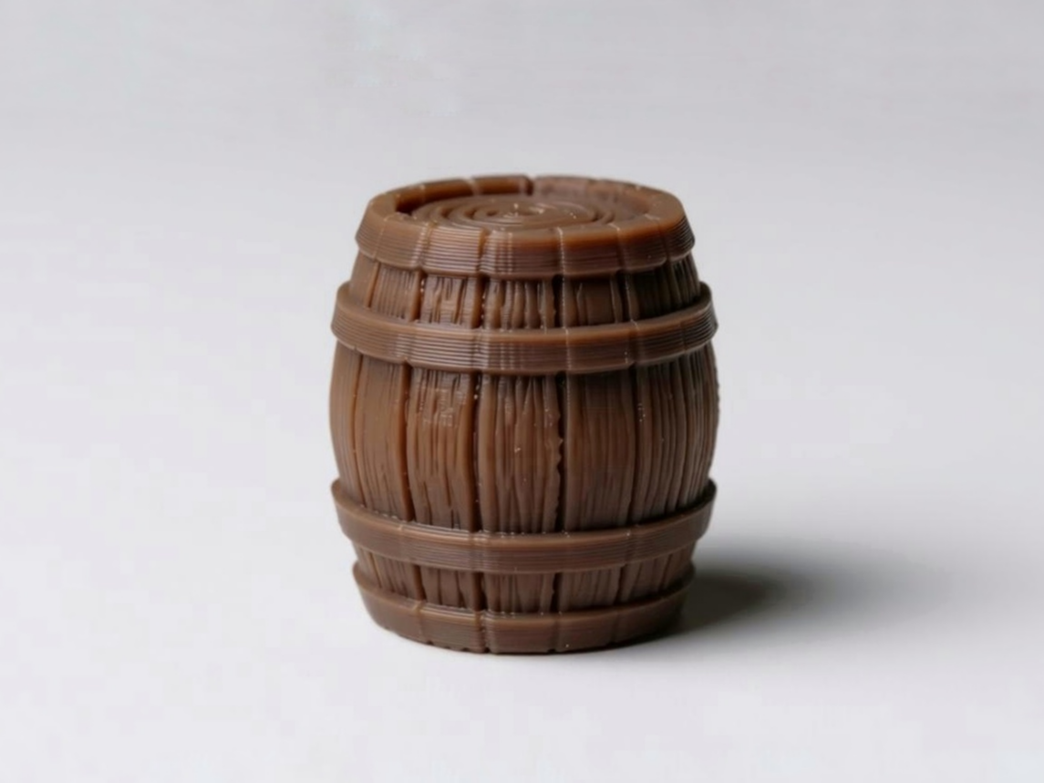 Wooden Barrel for Tabletop Games