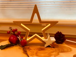 Weihnachtsstern Deko mit optionaler Beleuchtung
