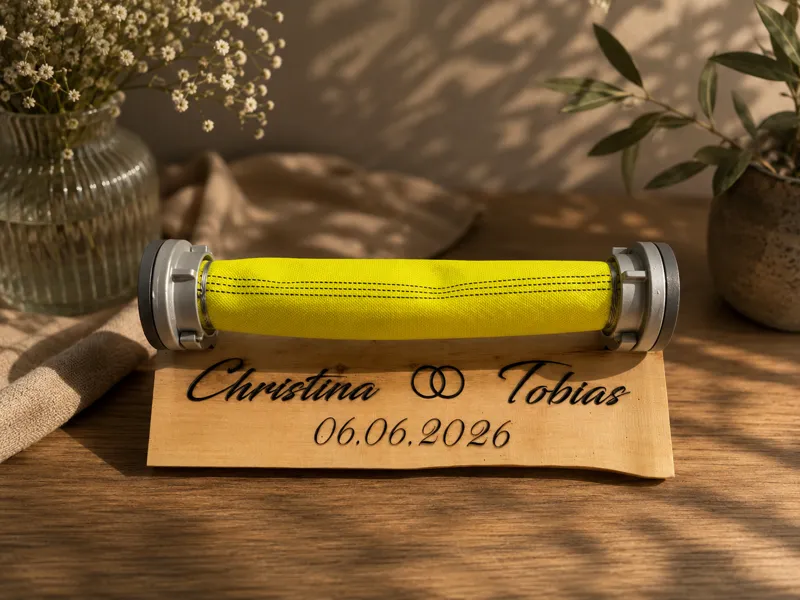 Feuerwehrschlauch Deko / Hochzeitsgeschenk
