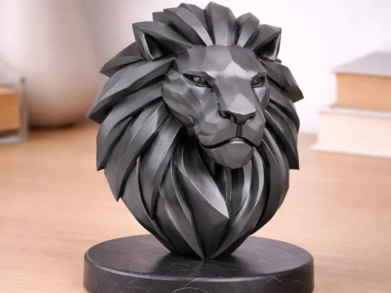 Geometric Lion Head