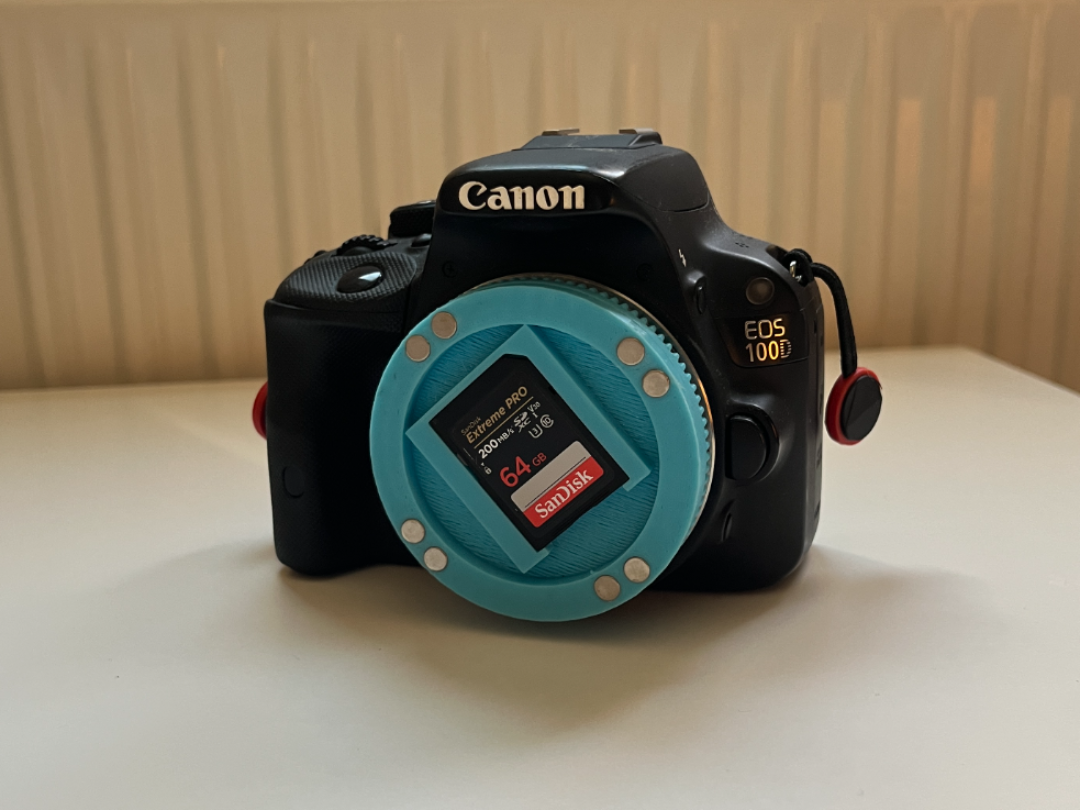 Magnetic Camera Body Cap with SD Card slot & NFC