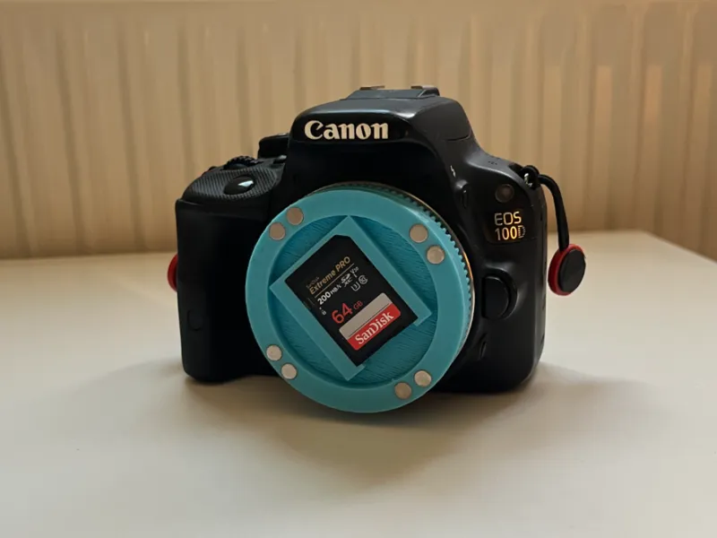 Magnetic Camera Body Cap with SD Card slot & NFC