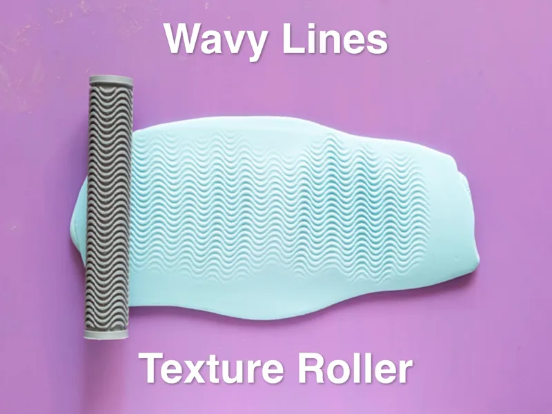 Texture Rolling Pin - Wavy Lines